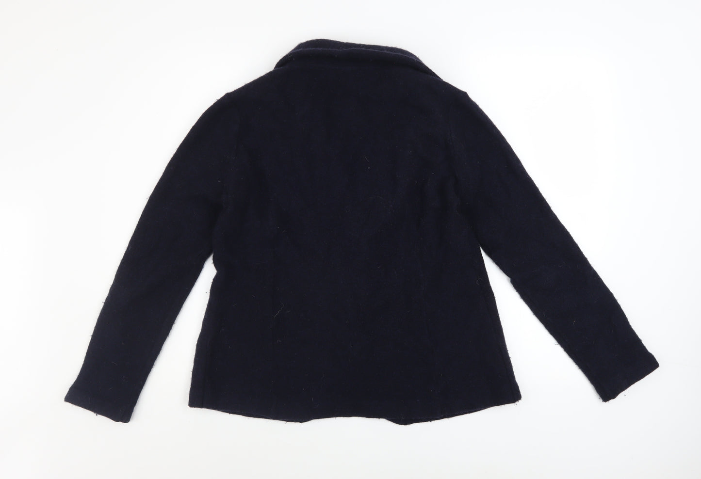 Laura Ashley Women's Black Wool Blazer Jacket Size 14