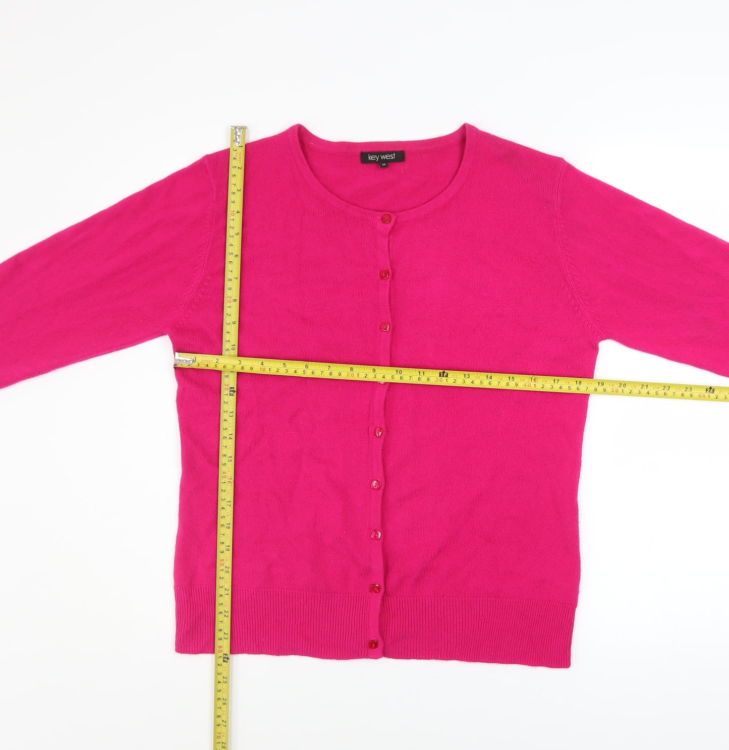 Key West Women's Pink Long Sleeve Button Cardigan Size 18