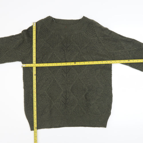Marks and Spencer Women’s Green Cable-Knit Pullover Jumper M