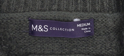 Marks and Spencer Women’s Green Cable-Knit Pullover Jumper M
