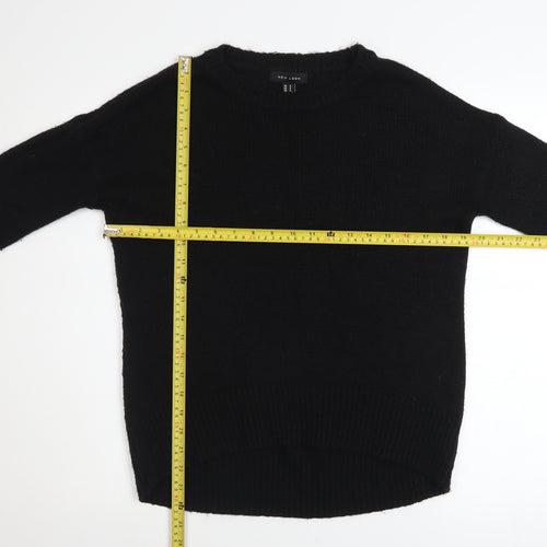 New Look Women's Black Acrylic Crew Neck Pullover Jumper Size S