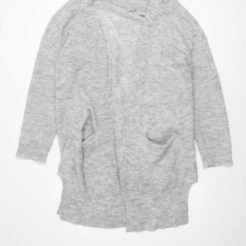 Next Women’s Grey Chunky-Knit Open Cardigan Size 12