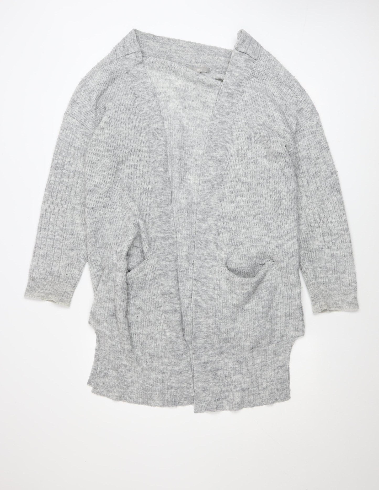 Next Women’s Grey Chunky-Knit Open Cardigan Size 12