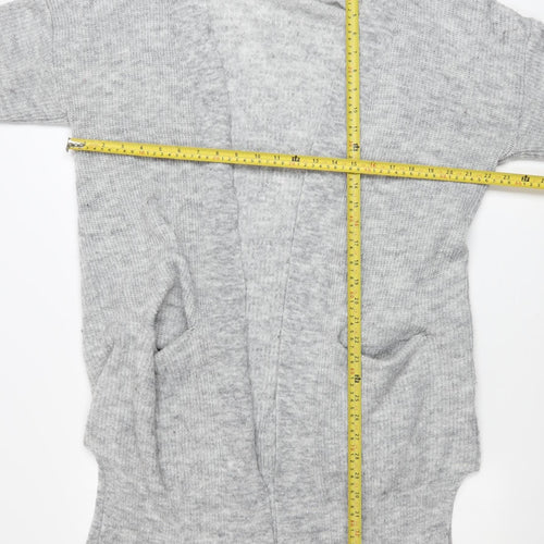 Next Women’s Grey Chunky-Knit Open Cardigan Size 12