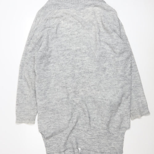 Next Women’s Grey Chunky-Knit Open Cardigan Size 12
