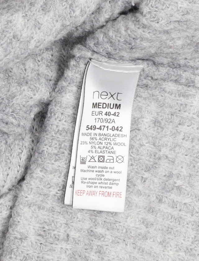 Next Women’s Grey Chunky-Knit Open Cardigan Size 12