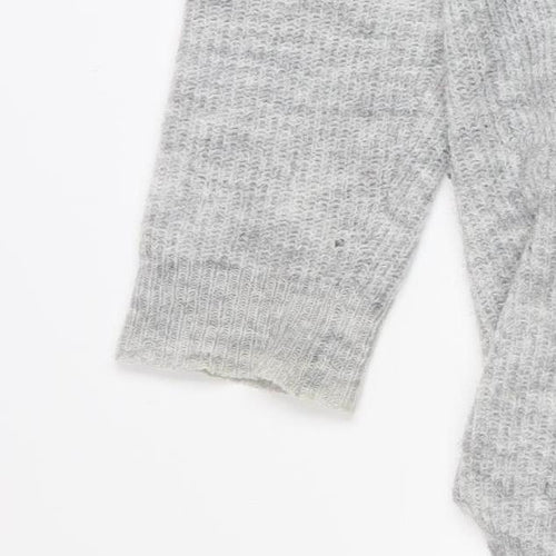 Next Women’s Grey Chunky-Knit Open Cardigan Size 12