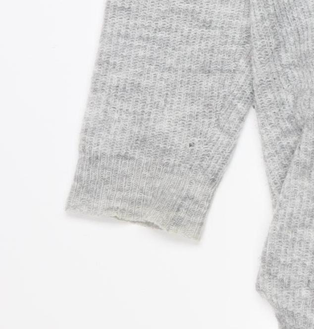 Next Women’s Grey Chunky-Knit Open Cardigan Size 12