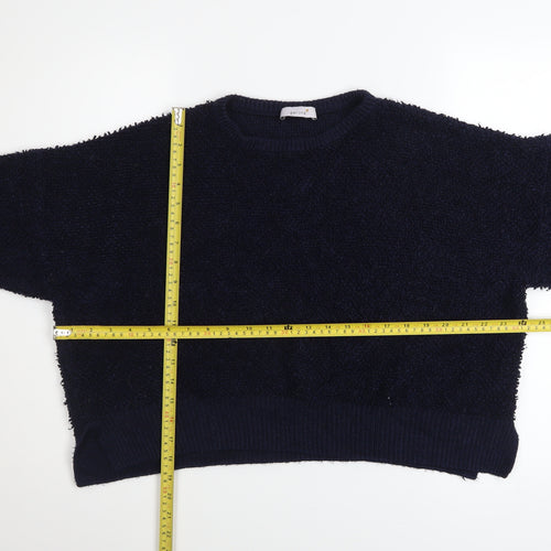 Marks and Spencer Women’s Blue Crew Neck Relaxed Fit Knit Jumper Size 18