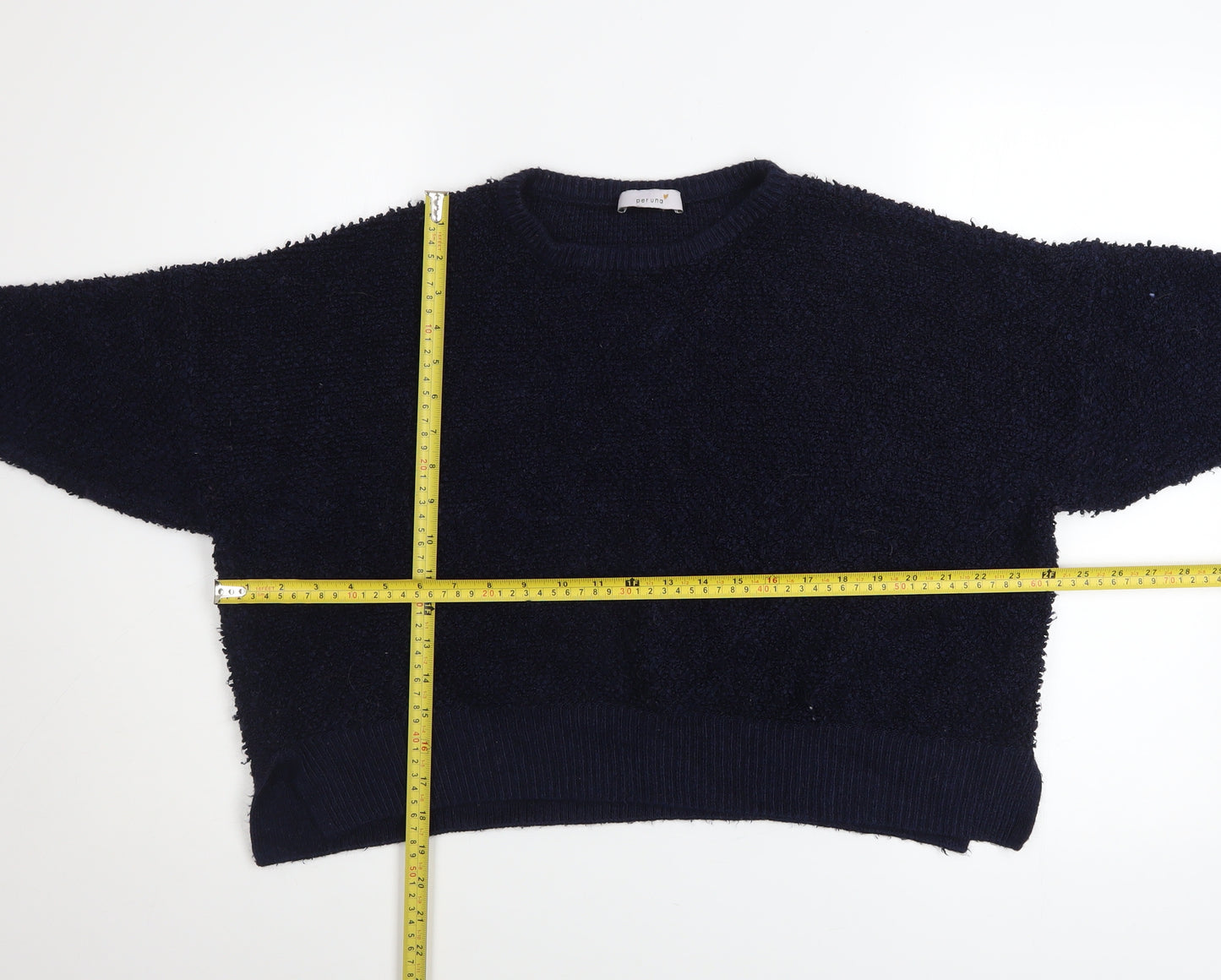 Marks and Spencer Women’s Blue Crew Neck Relaxed Fit Knit Jumper Size 18