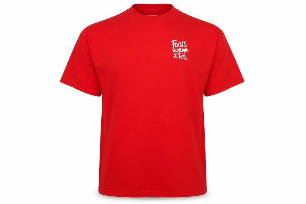 Focus Mens Red XL Graphic Skull Print Cotton T-Shirt