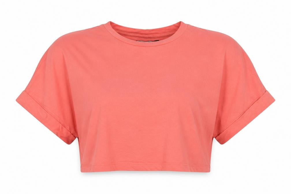 ASOS Design Women's Pink Cropped Cotton T-Shirt Size 8