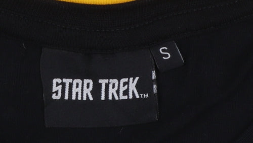 Star Trek Men's Yellow & Black Colourblock Crew Neck T-Shirt Size S