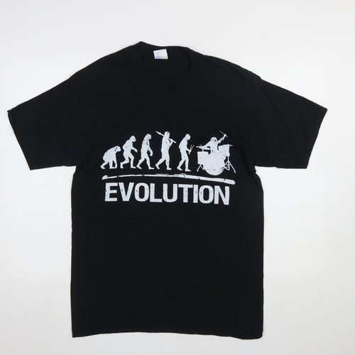 Port & Company Men's Black Evolution Graphic Music T-Shirt Medium
