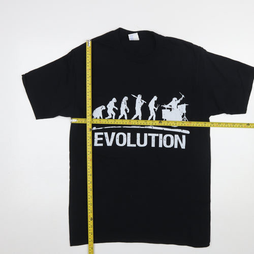 Port & Company Men's Black Evolution Graphic Music T-Shirt Medium