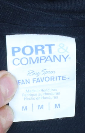 Port & Company Men's Black Evolution Graphic Music T-Shirt Medium