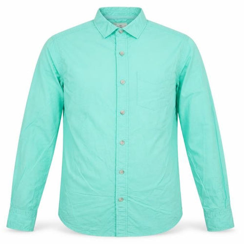 Superdry Men's Green Long Sleeve Button-Up Cotton Shirt Size S