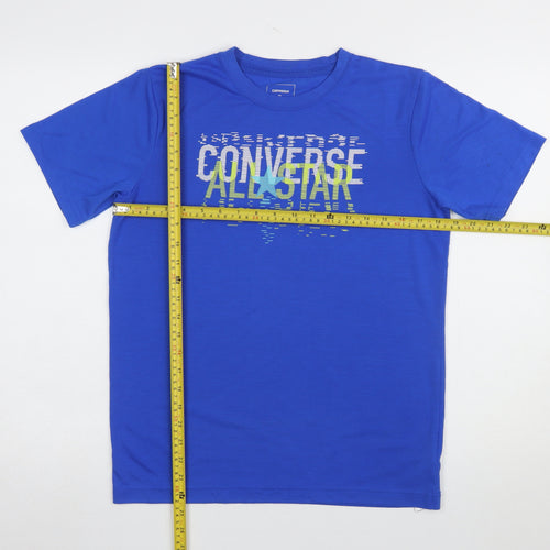 Converse Boys Blue XL 13-14 Years Graphic Logo Short Sleeve T-Shirt
