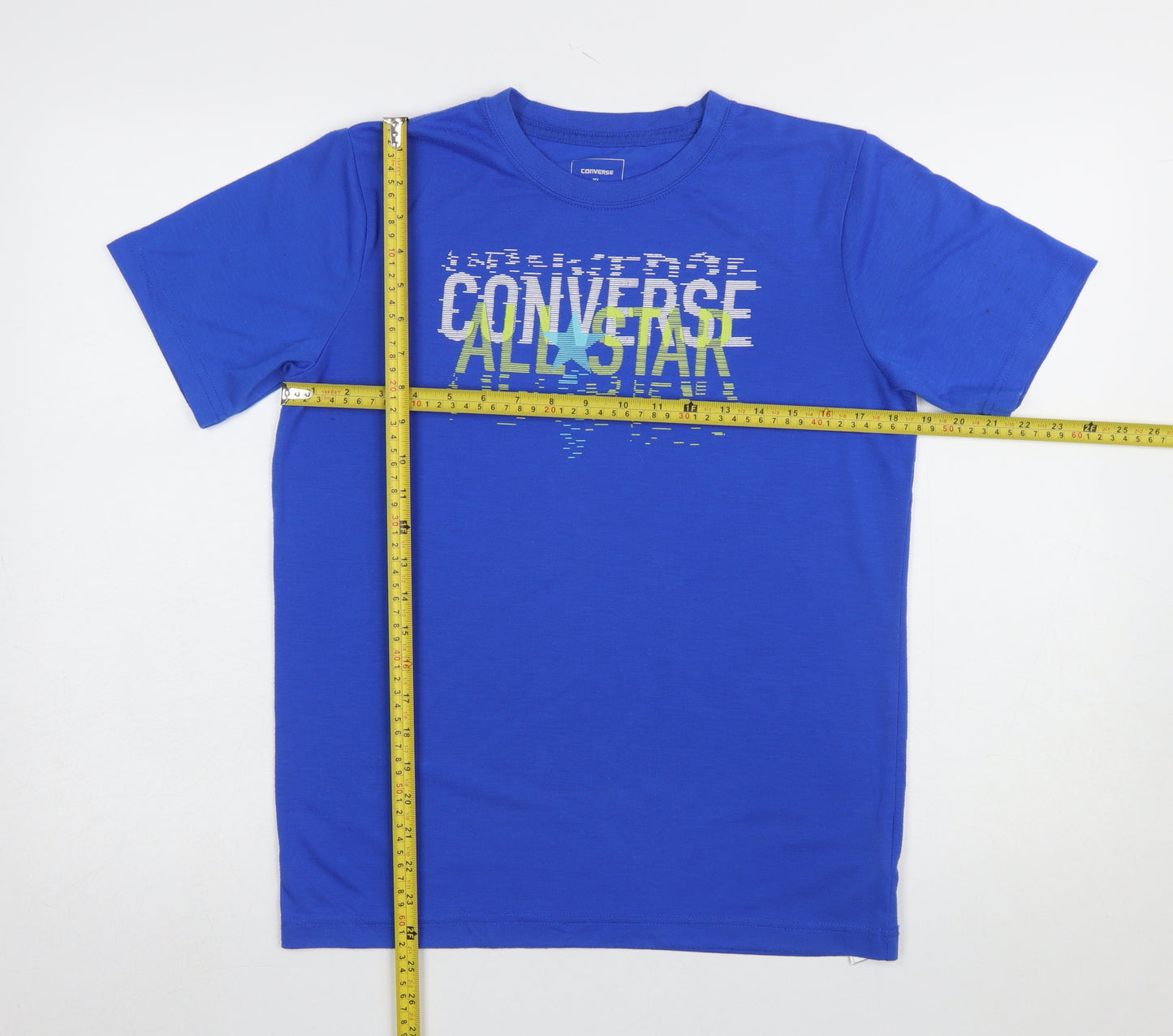 Converse Boys Blue XL 13-14 Years Graphic Logo Short Sleeve T-Shirt
