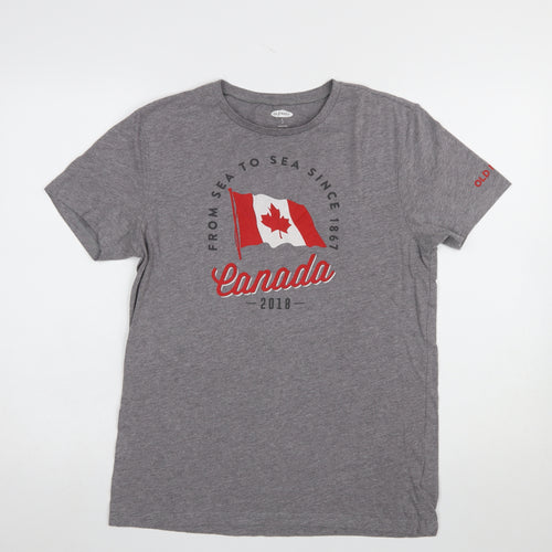 Old Navy Men’s Grey Canada Flag Graphic T-Shirt Size S
