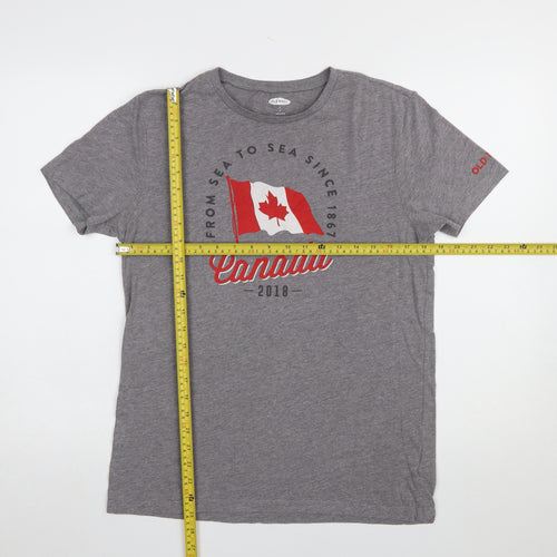 Old Navy Men’s Grey Canada Flag Graphic T-Shirt Size S