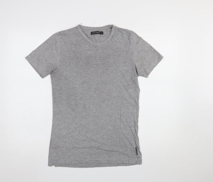 French Connection Men's Grey Slim Fit Crew Neck Short Sleeve T-Shirt S