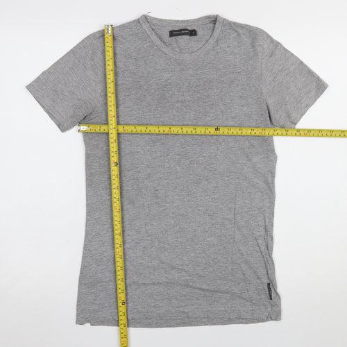 French Connection Men's Grey Slim Fit Crew Neck Short Sleeve T-Shirt S
