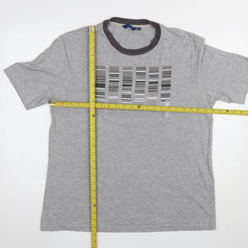 Eastport Men’s Grey Crew Neck Graphic Print Short Sleeve T-Shirt L