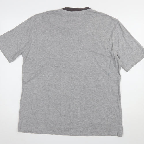 Eastport Men’s Grey Crew Neck Graphic Print Short Sleeve T-Shirt L