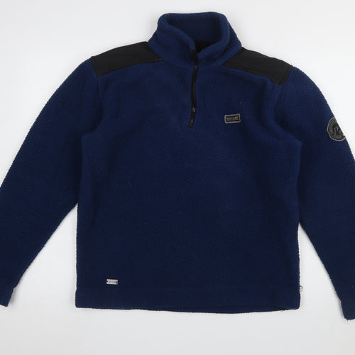 Regatta Men's Blue Fleece 1/4 Zip Pullover Sweatshirt L