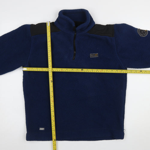 Regatta Men's Blue Fleece 1/4 Zip Pullover Sweatshirt L