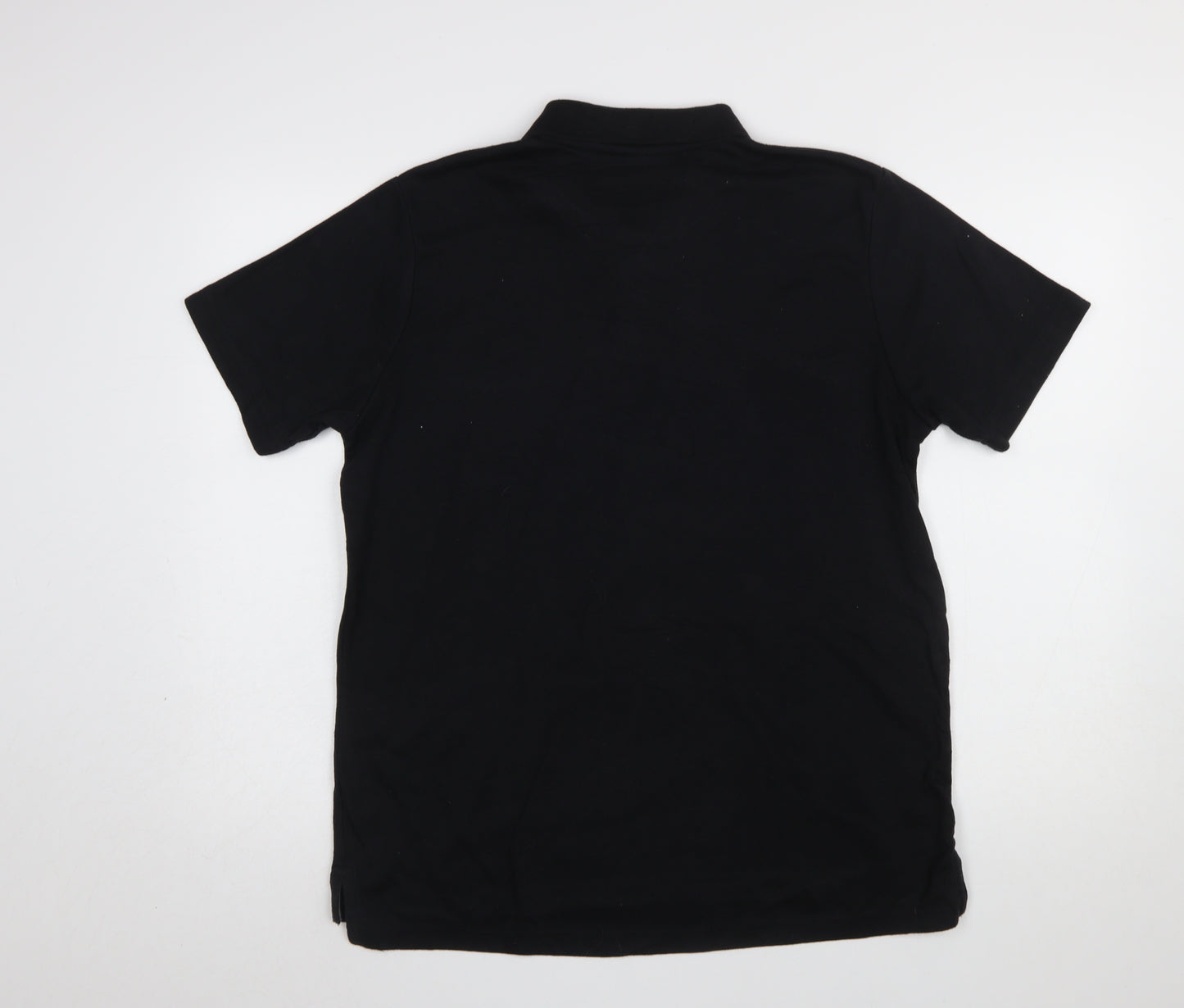 Donnay Men's Black Regular Fit Short Sleeve Polo Shirt M