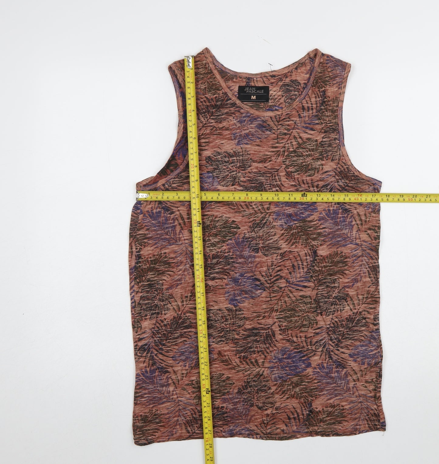 Jean Pascale Women's Multicoloured Floral Tank Top M Summer Casual