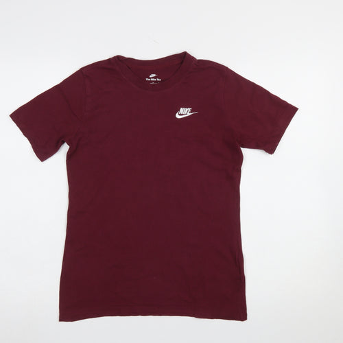 Nike Boys Red Sports Basic Cotton T-Shirt Size 13-14 Years