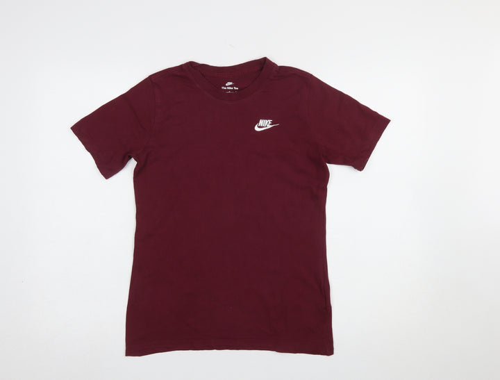 Nike Boys Red Sports Basic Cotton T-Shirt Size 13-14 Years