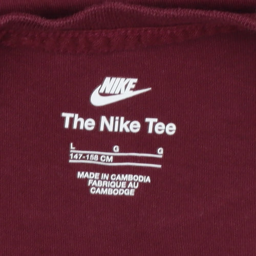 Nike Boys Red Sports Basic Cotton T-Shirt Size 13-14 Years