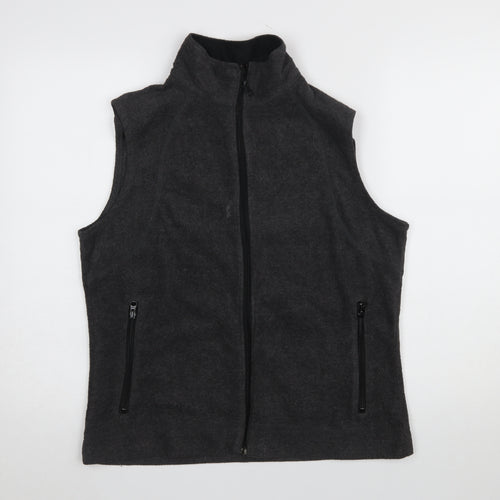 Columbia Women's Grey Fleece Zip-Up Waistcoat Bodywarmer Size L