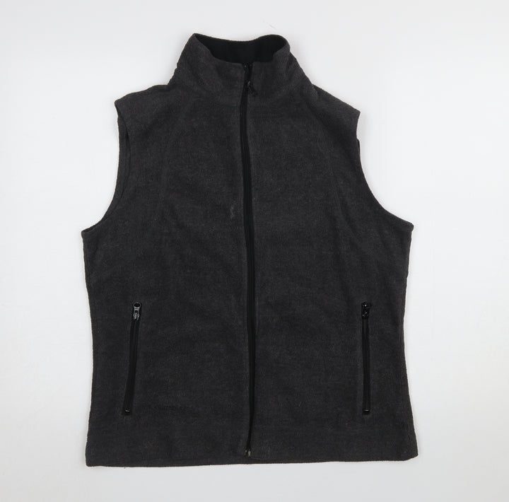 Columbia Women's Grey Fleece Zip-Up Waistcoat Bodywarmer Size L