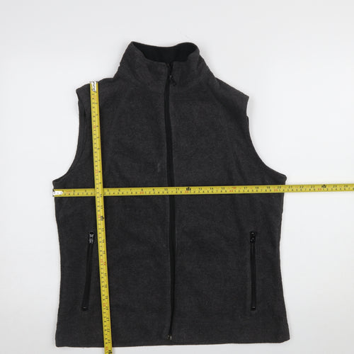 Columbia Women's Grey Fleece Zip-Up Waistcoat Bodywarmer Size L