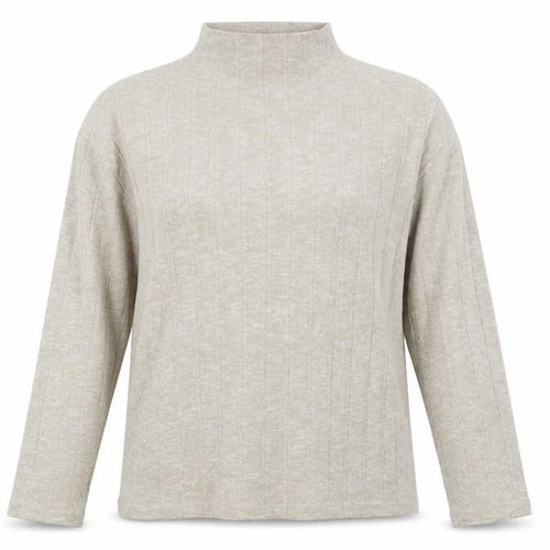 Marks and Spencer Women’s Beige Mock Neck Knit Jumper Size 14