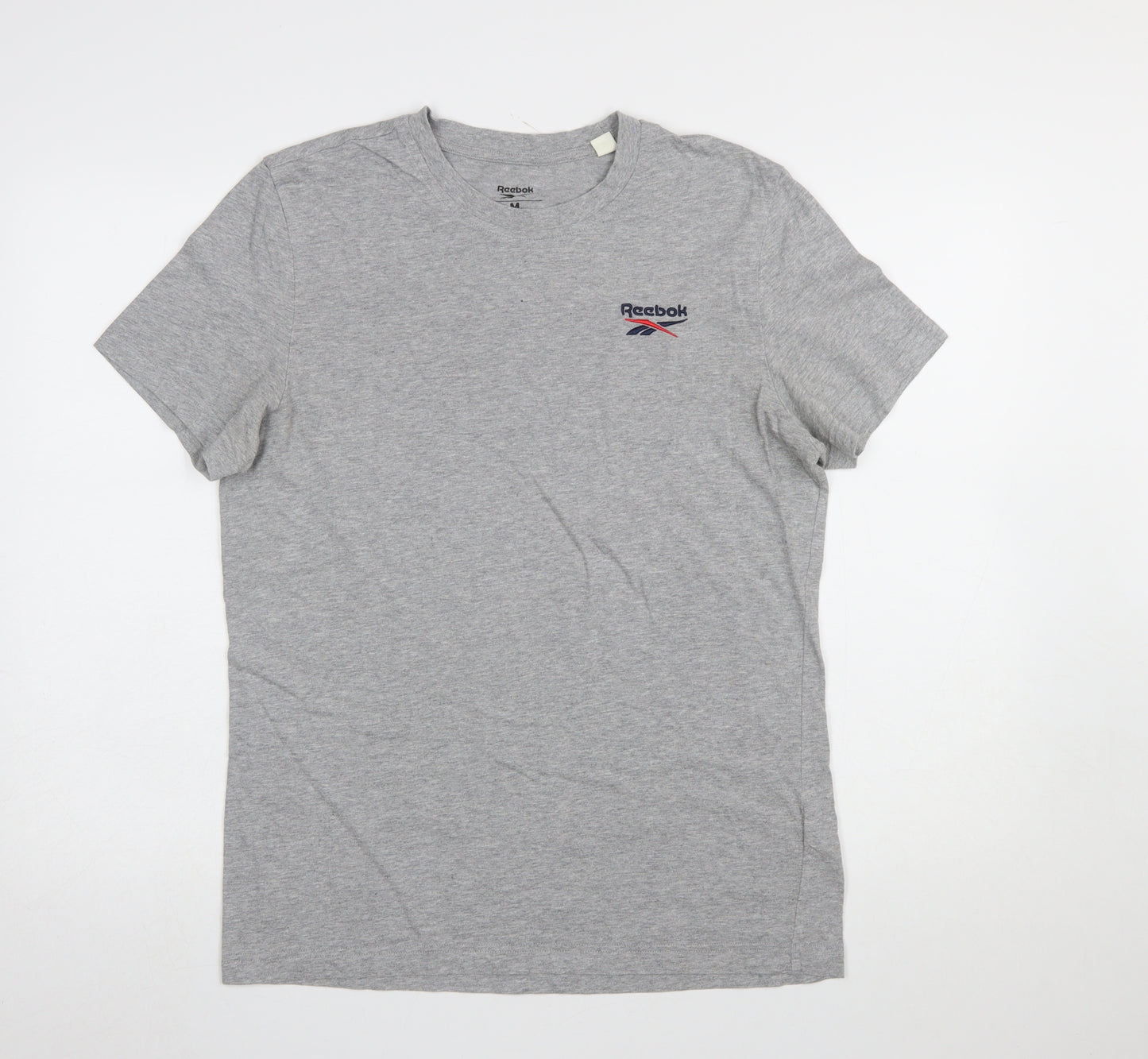 Reebok Men's Grey Crew Neck Short Sleeve Cotton T-Shirt M