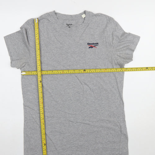 Reebok Men's Grey Crew Neck Short Sleeve Cotton T-Shirt M