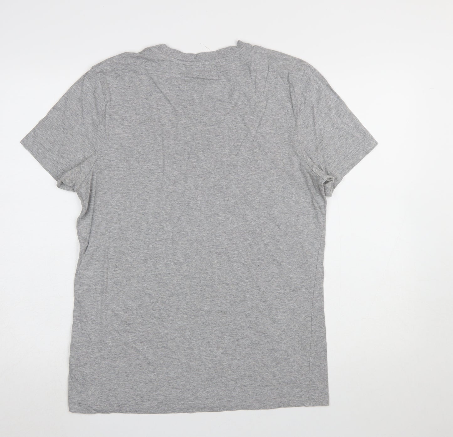 Reebok Men's Grey Crew Neck Short Sleeve Cotton T-Shirt M