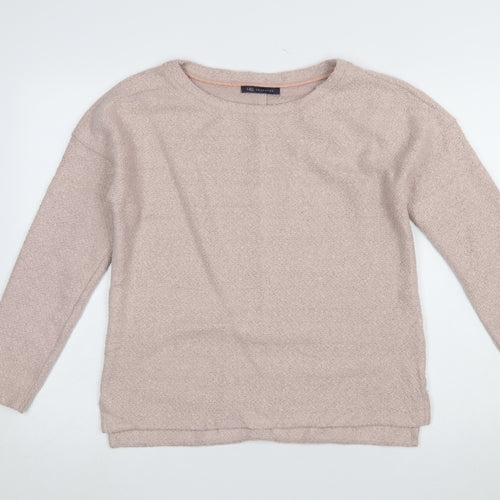Marks and Spencer Womens Pink Long Sleeve Knit Blouse UK 12