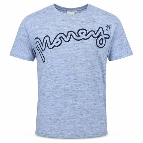 Money Men's Blue Cotton Graphic Logo T-Shirt Size M
