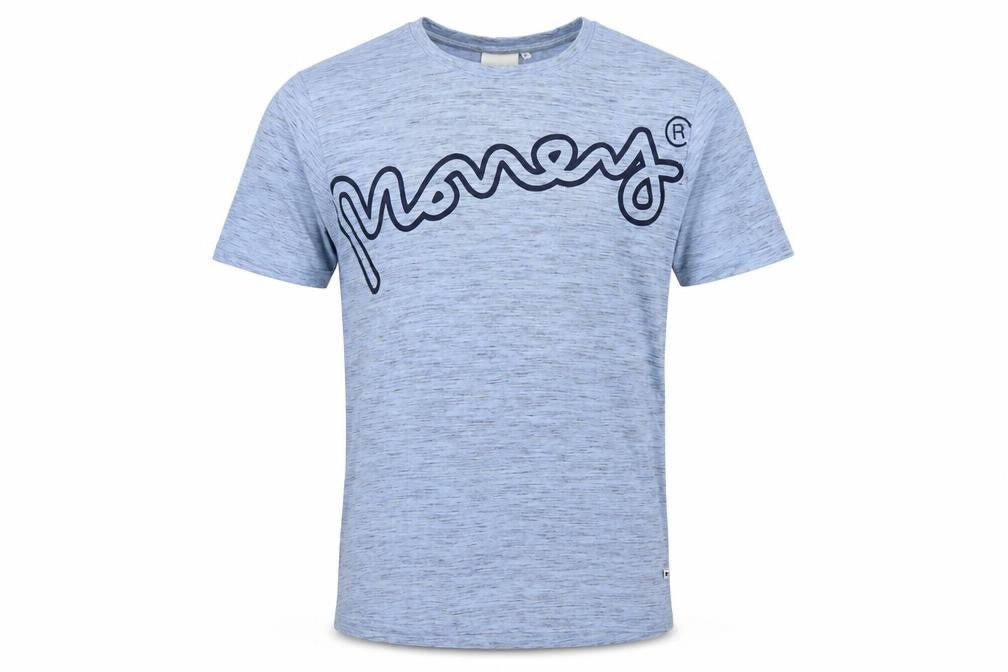 Money Men's Blue Cotton Graphic Logo T-Shirt Size M