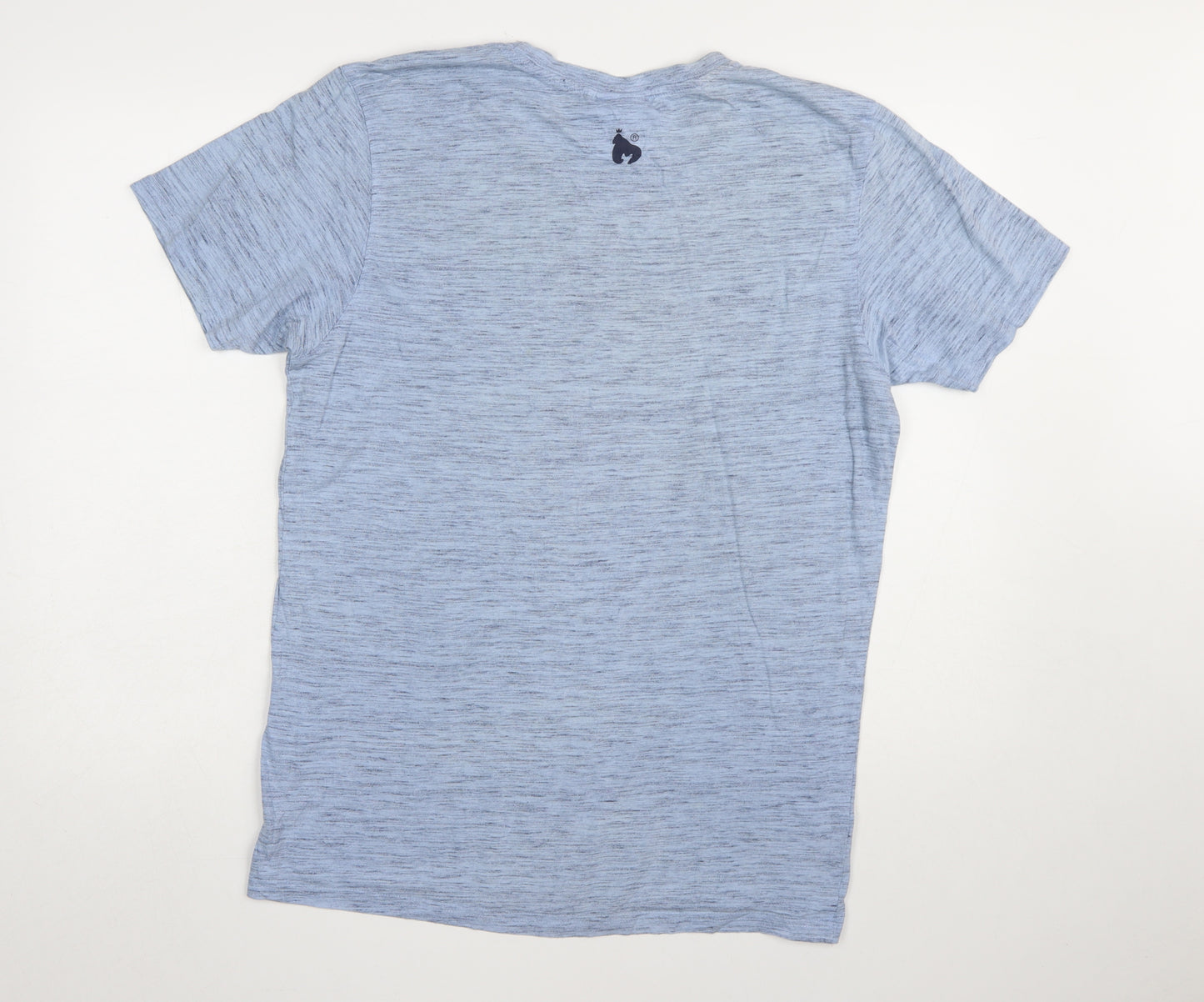 Money Men's Blue Cotton Graphic Logo T-Shirt Size M
