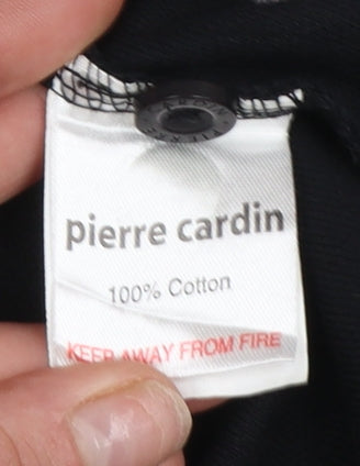 Pierre Cardin Men’s Black Grey Colourblock Short Sleeve Polo Shirt XS
