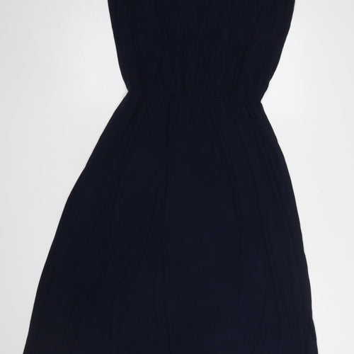 Vila Womens Blue Fit & Flare Sleeveless Knee Length Dress Size L