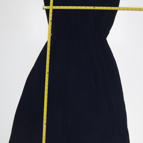 Vila Womens Blue Fit & Flare Sleeveless Knee Length Dress Size L